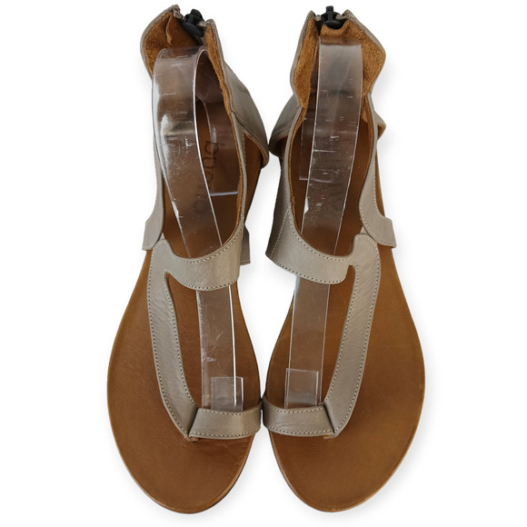 Bueno SZ EU41/US10 Tia Hand Crafted Leather Sandal Light Brown - Picture 5 of 8